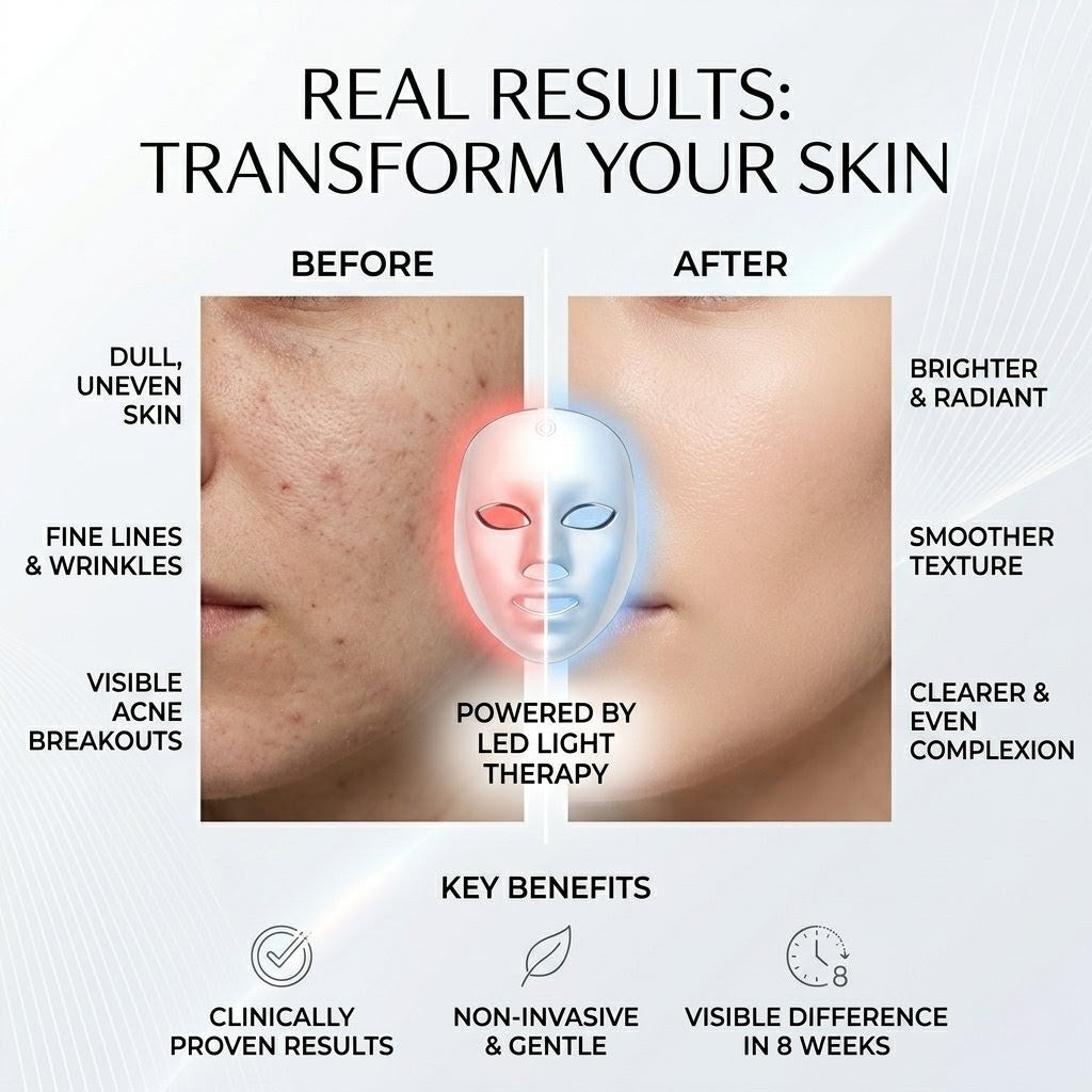 7-in-1 LED Face Mask | Light Therapy for Clear Skin