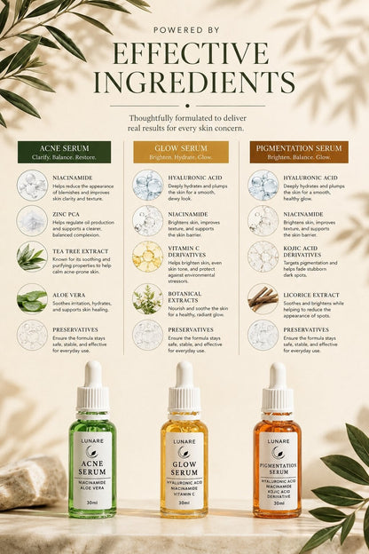 LUNARE Transformation Trio Serums